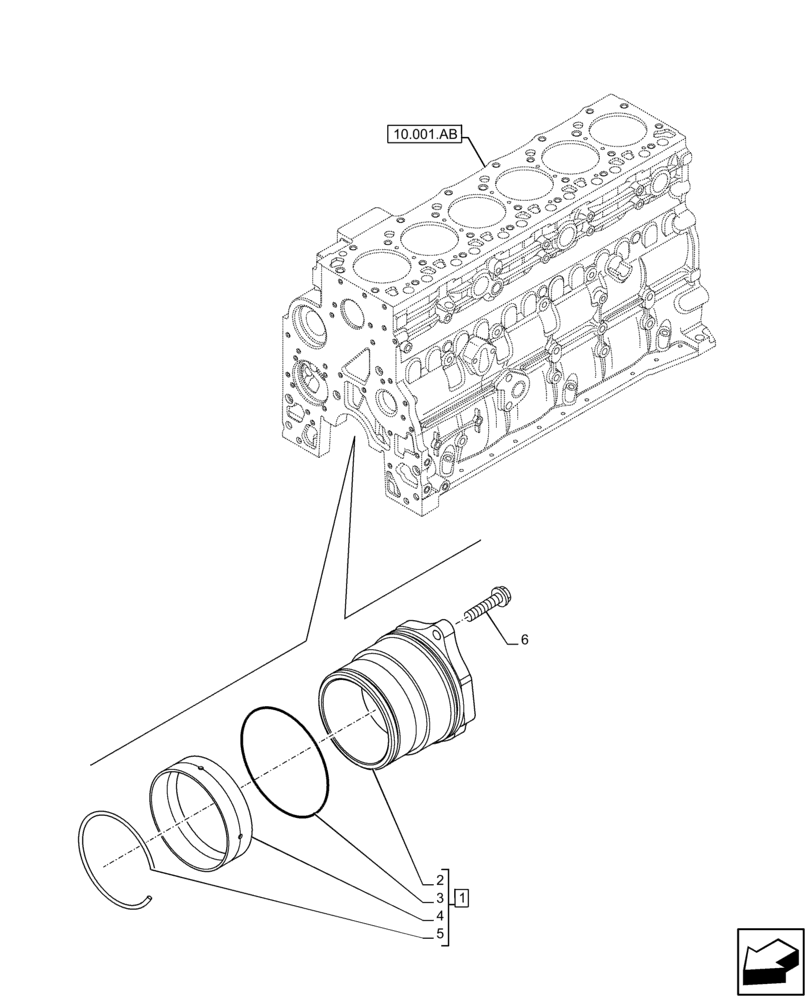 Схема запчастей Case IH F4DFE617L B002 - (10.114.AH) - ACCESSORY DRIVE (10) - ENGINE