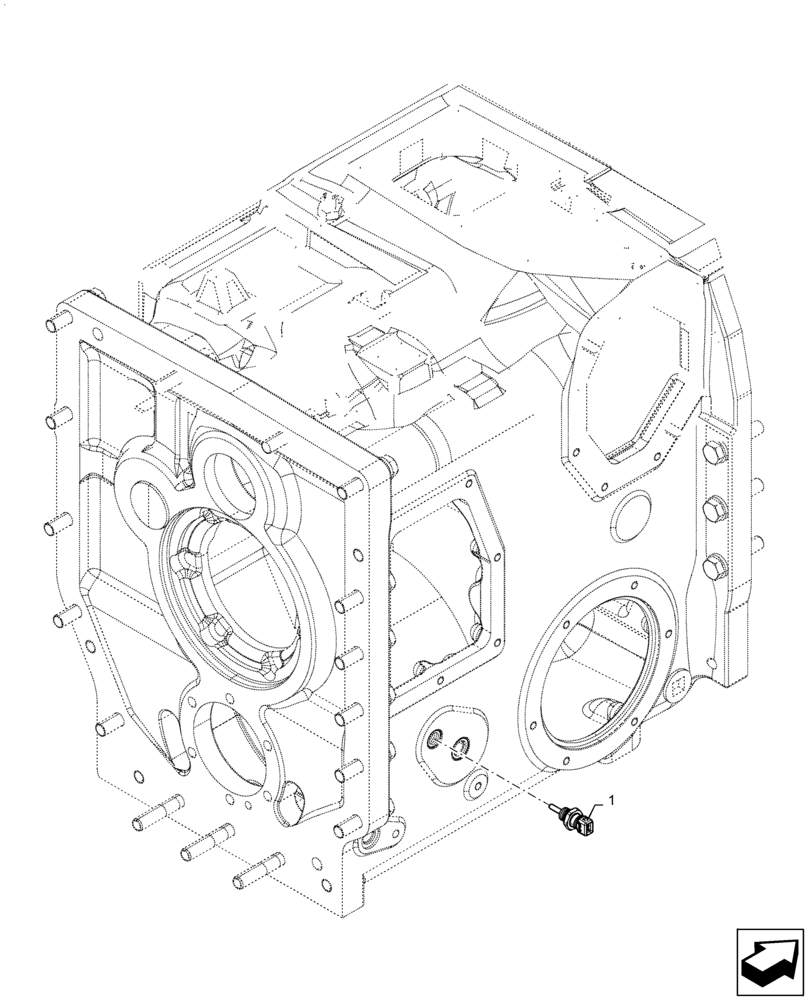 Схема запчастей Case IH MAGNUM 2654 - (55.022.AB[01]) - VAR - 429330, 429331, 429332, 429333 - TEMPERATURE SENDER, POWERSHIFT (55) - ELECTRICAL SYSTEMS