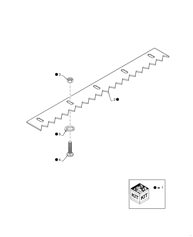 Схема запчастей Case IH 1660 - (9A-40[01]) - KIT ROCK TRAP BEATER BLADE - 60 (13) - FEEDER