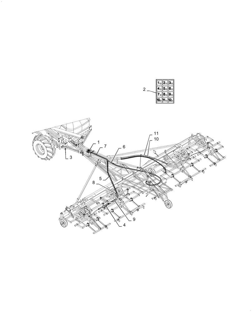 Схема запчастей Case IH 700 - (77.100.AB[20]) - AIR PKG TOW BTWEEN DOUBLE SHOOT 70FT 12" (77) - SEEDING/PLANTING