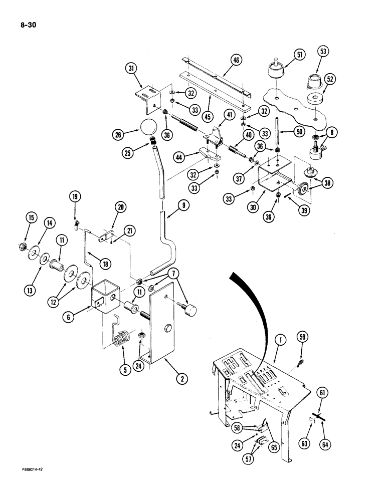 Схема запчастей Case IH 9180 - (8-30) - 3-POINT HITCH CONTROLS, PRIOR TO P.I.N. JCB0002056 (08) - HYDRAULICS