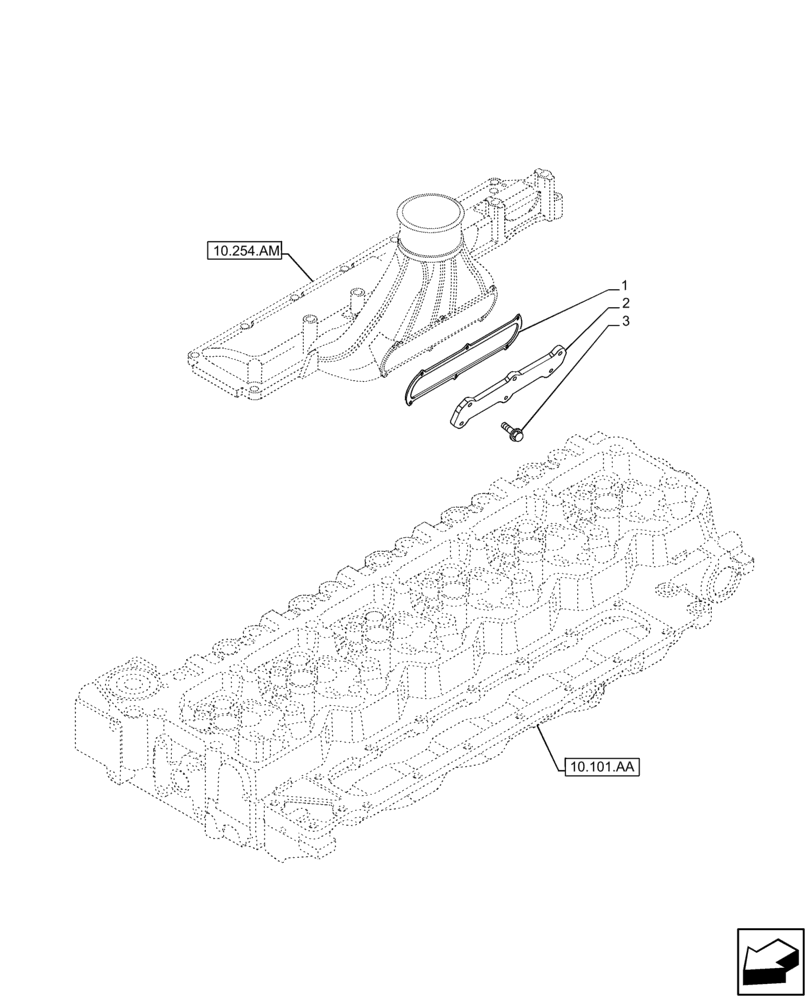 Схема запчастей Case IH F4DFE617L B002 - (55.202.AA) - MANIFOLD, HEATER (55) - ELECTRICAL SYSTEMS