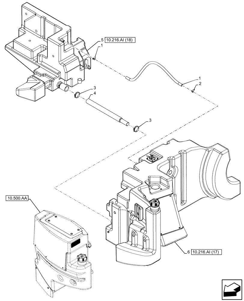 Схема запчастей Case IH PUMA 200 - (10.216.AI[16]) - VAR - 391131, 758001 - FUEL TANK, W/ABS (10) - ENGINE