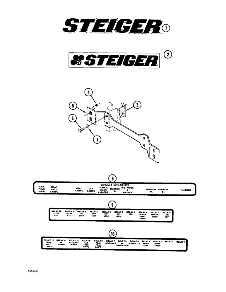 Схема запчастей Case IH 9310 - (9-110) - 60 - 7097T1 DECALS (09) - CHASSIS/ATTACHMENTS