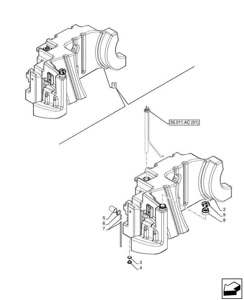 Схема запчастей Case IH PUMA 185 CVT - (10.216.AI[02]) - VAR - 391131, 758001 - FUEL TANK, COMPONENTS (10) - ENGINE