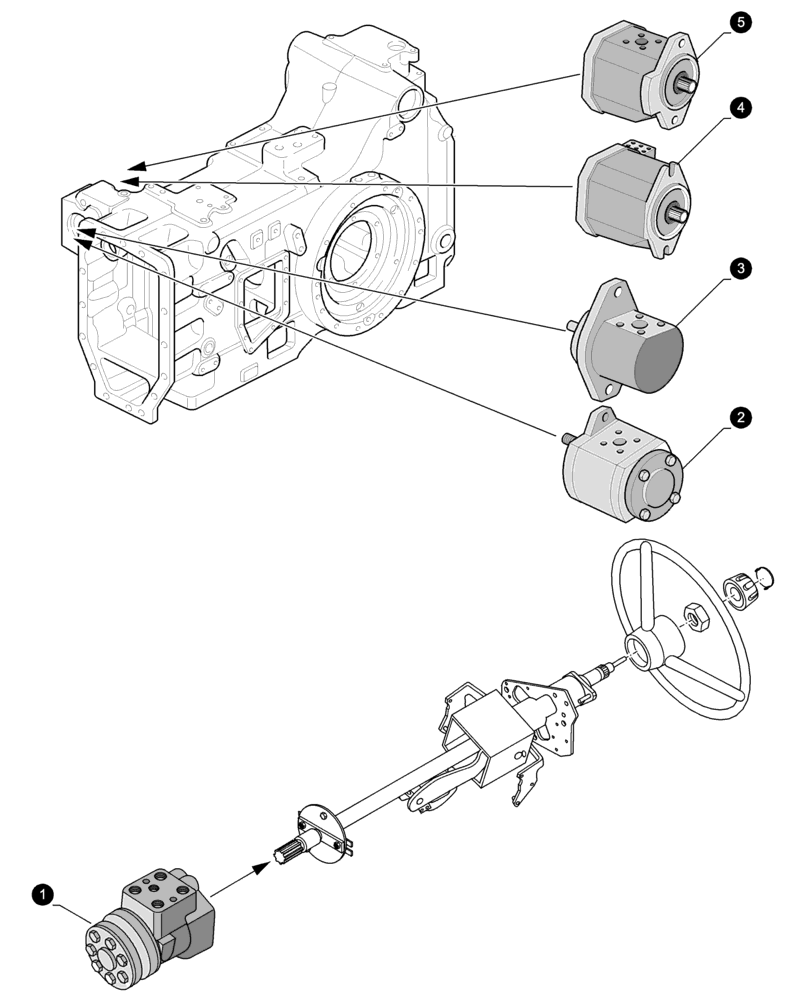 Схема запчастей Case IH MXU100 - (0.05.4[05]) - MAINTENANCE PARTS - PUMPS (00) - GENERAL