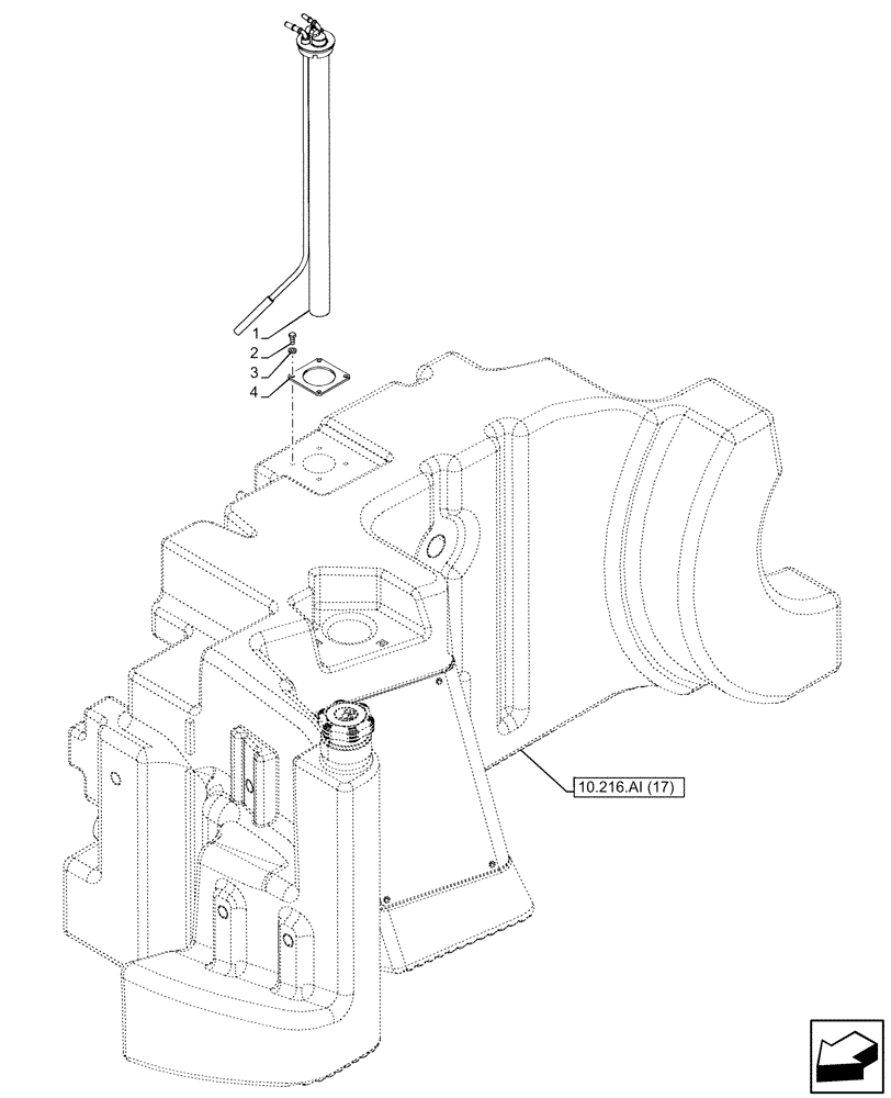 Схема запчастей Case IH PUMA 240 CVT - (55.011.AC[02]) - VAR - 391131, 758001 - FUEL TANK, SENDER UNIT, W/ABS (55) - ELECTRICAL SYSTEMS