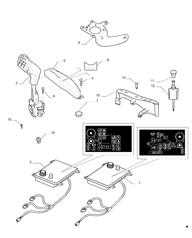 Схема запчастей Case IH PUMA 215 - (55.512.CS[03]) - ARMREST CONTROL UNIT - ELECTRONIC CONTROLS AND ELECTRONIC CONTROL UNIT (55) - ELECTRICAL SYSTEMS