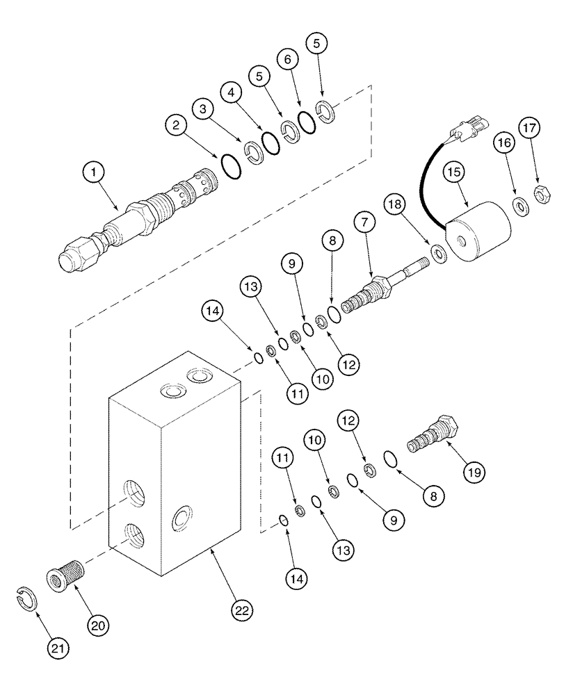 Схема запчастей Case IH 2388 - (08-30[01]) - VALVE ASSY - UNLOADER CLUTCH, BTW JJC0268800 & JJC0270499 (07) - HYDRAULICS