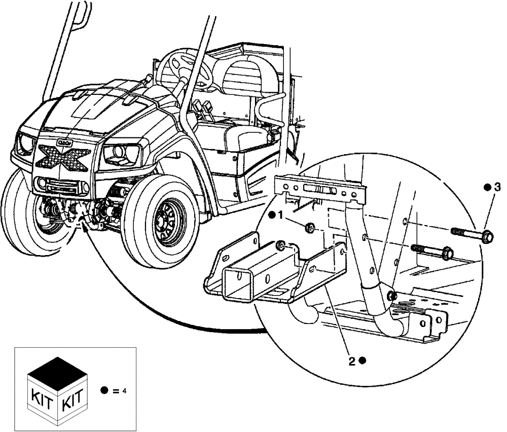 Схема запчастей Case IH SCOUT - (88.100.03) - DIA KIT, FRONT RECEIVER HITCH (88) - ACCESSORIES