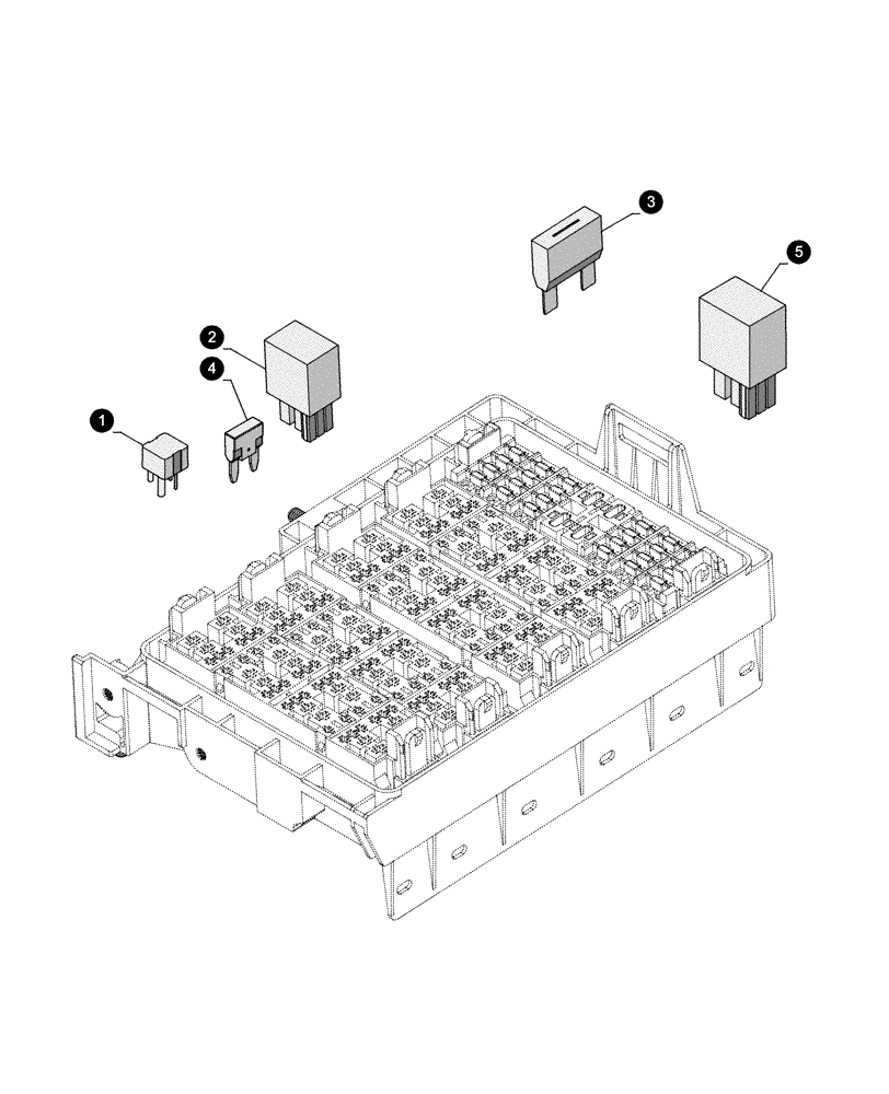 Схема запчастей Case IH JX1090U - (0.05.4[03]) - MAINTENANCE PARTS - FUSES (00) - GENERAL