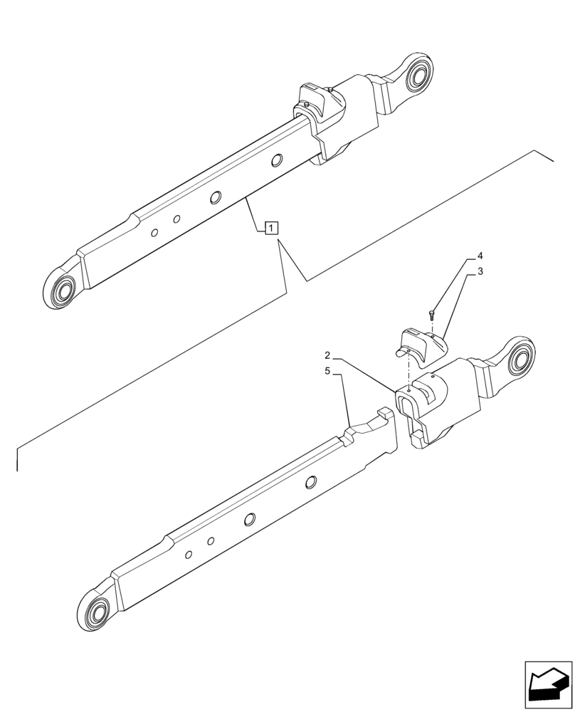 Схема запчастей Case IH PUMA 170 - (35.120.01[09]) - LOWER LINK ARM - BREAKDOWN (35) - HYDRAULIC SYSTEMS