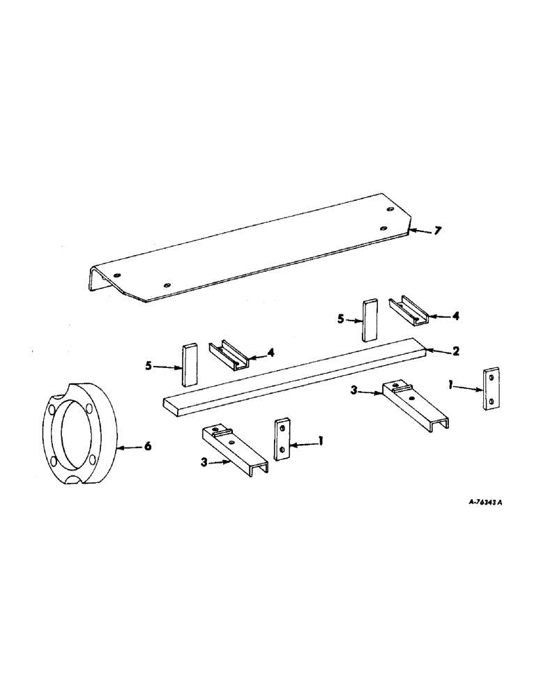 Схема запчастей Case IH 327WN - (H-26) - COUNTER BALANCE BAR WEIGHT ATTACHMENT (58) - ATTACHMENTS/HEADERS