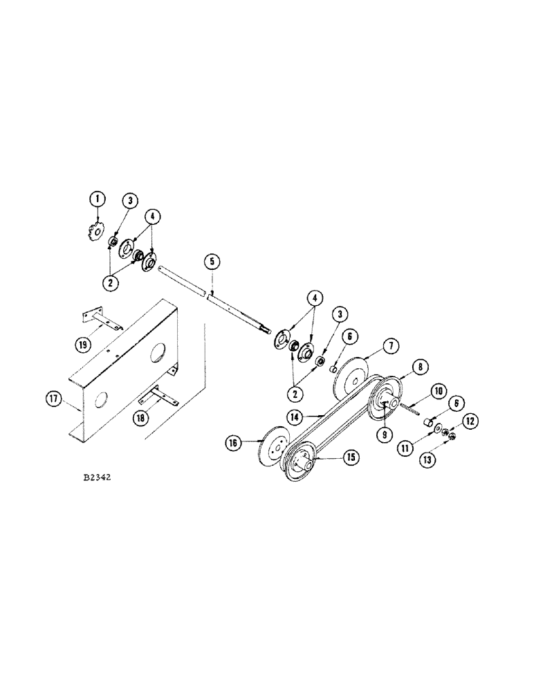 Схема запчастей Case IH 660 - (112) - FAN DRIVE AND JACKSHAFT 