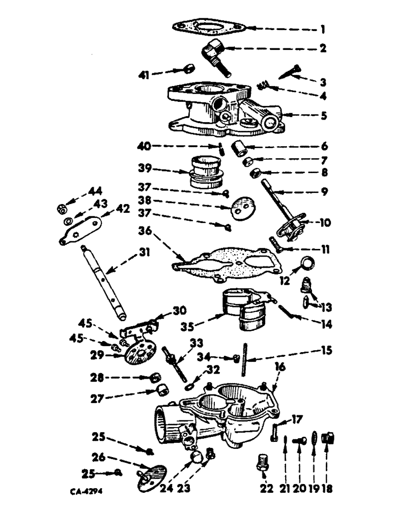 Схема запчастей Case IH 184 - (12-11) - POWER, C-60 ENGINE, CARBURETOR, 184 TRACTORS AND CUB 185 LO-BOY TRACTORS Power