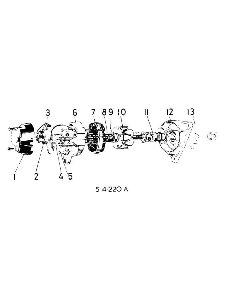 Схема запчастей Case IH 278 - (08-011) - ALTERNATOR (06) - ELECTRICAL