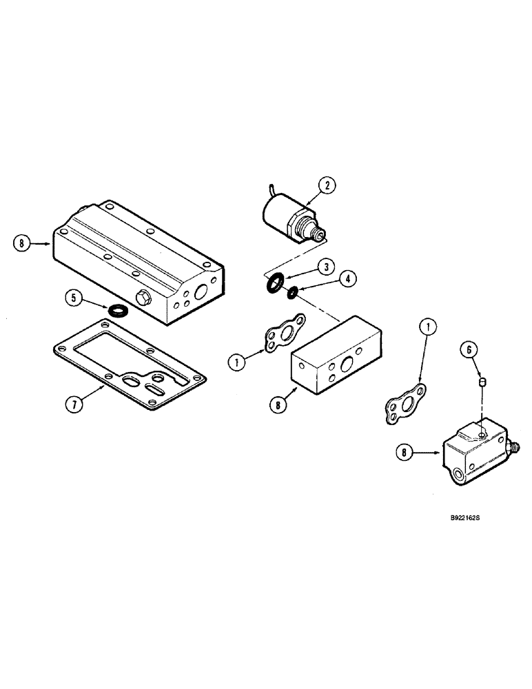 Схема запчастей Case IH 2166 - (6-42) - HYDROSTATIC MOTOR ASSEMBLY, CONTROL VALVE, TWO SPEED, PRIOR TO COMBINE P.I.N. JJC0182025 (03) - POWER TRAIN