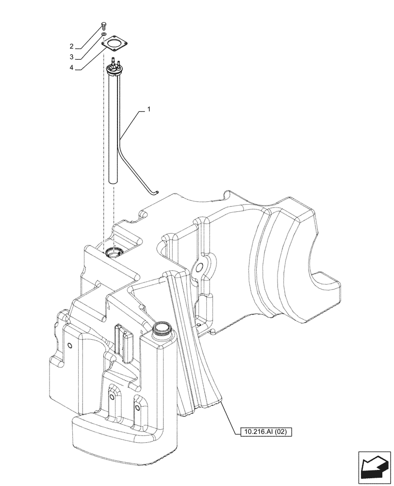 Схема запчастей Case IH PUMA 150 CVT - (55.011.AC) - VAR - 391131, 758001 - FUEL TANK, SENDER UNIT (55) - ELECTRICAL SYSTEMS