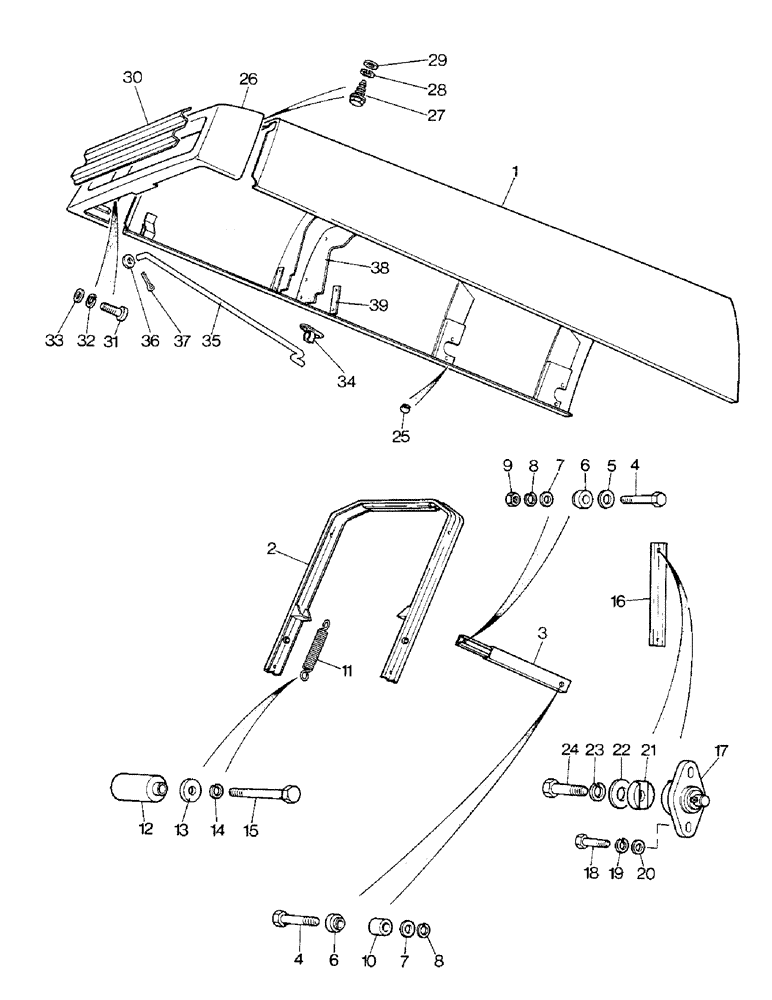 Схема запчастей Case IH 1690 - (N02-3) - ENGINE TOP COVER AND HINGE, LOW PROFILE MODEL (08) - SHEET METAL