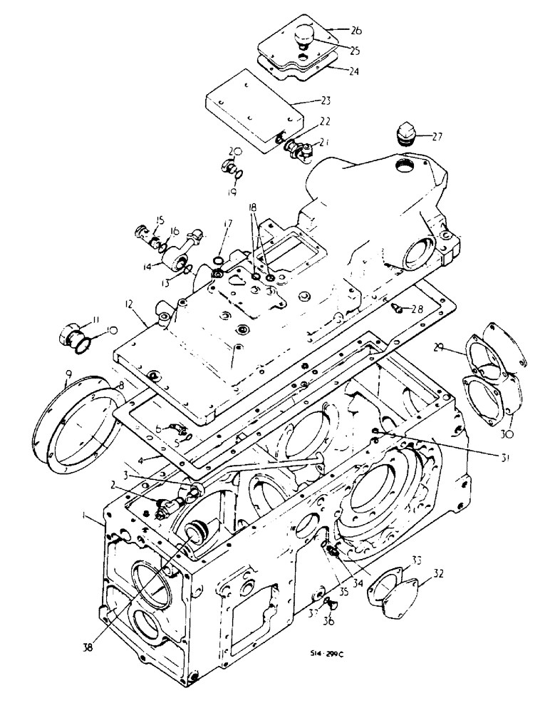 Схема запчастей Case IH 785 - (07-020) - REAR FRAME, COVER AND CONNECTIONS (04) - Drive Train