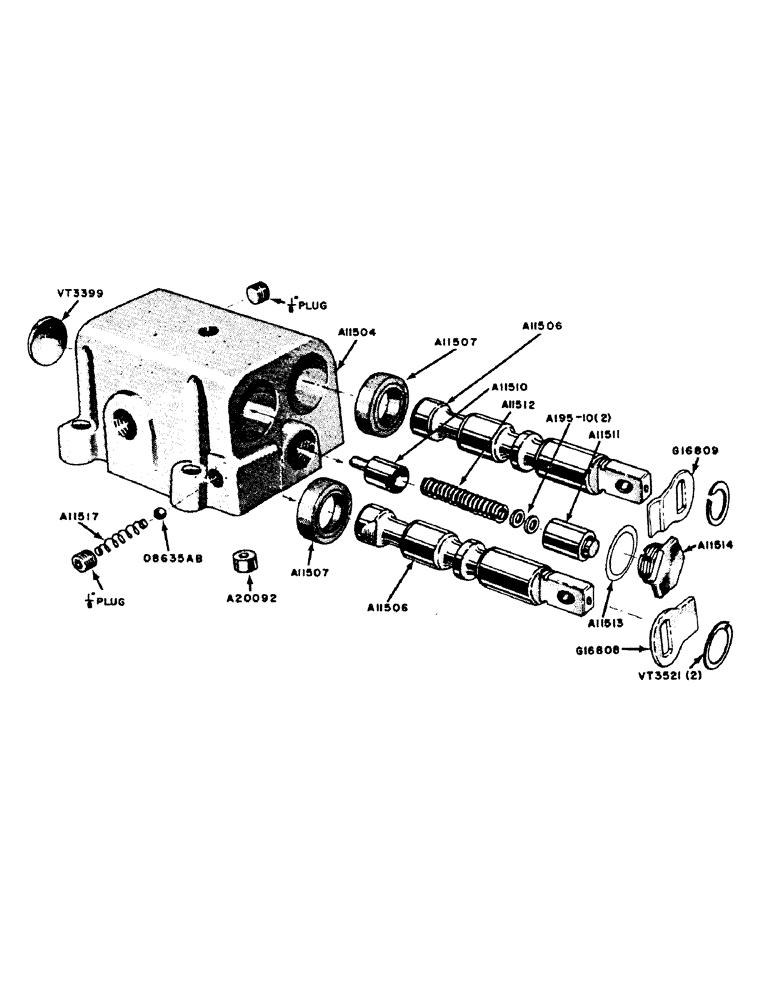 Схема запчастей Case IH 400B-SERIES - (093) - PARTS FOR G14129 AND G14458 CASE-O-MATIC CONTROL VALVES (08) - HYDRAULICS