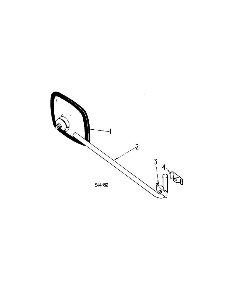 Схема запчастей Case IH 354 - (6-74[A]) - ATTACHMENTS, WING MIRROR, TRACTORS WITH CAB Attachments