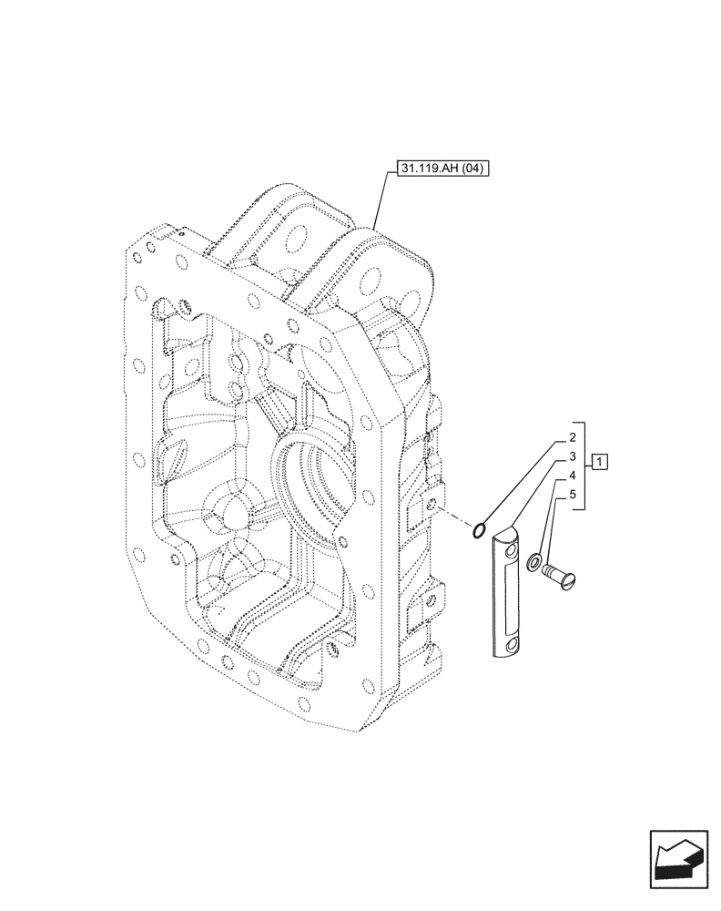 Схема запчастей Case IH PUMA 185 CVT - (31.119.AH[06]) - VAR - 758030 - PTO 540/540E/1000/1000E RPM, HOUSING, LEVEL, OIL (31) - IMPLEMENT POWER TAKE OFF