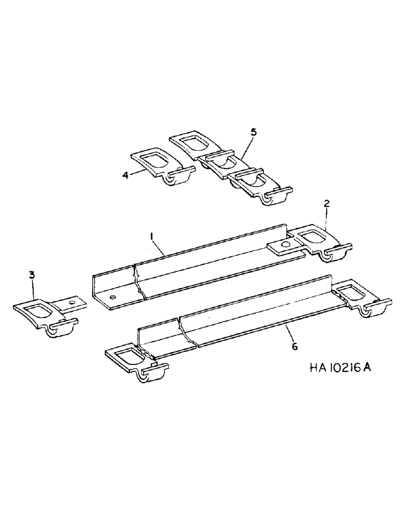 Схема запчастей Case IH 555 - (A-39) - APRON CHAIN, HEAVY DUTY LOCK TYPE, LINKS WITH INSIDE EDGE 