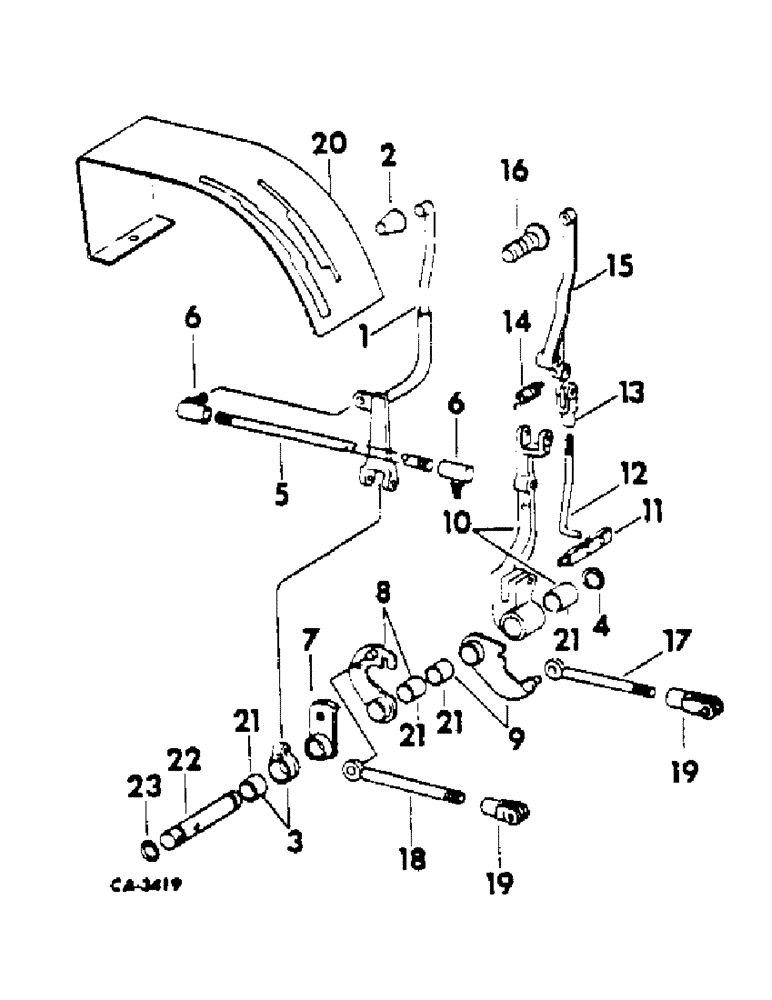 Схема запчастей Case IH 454 - (07-35) - DRIVE TRAIN, TRANSMISSION CONTROLS, SYNCHROMESH TRANSMISSION TRACTORS (04) - Drive Train