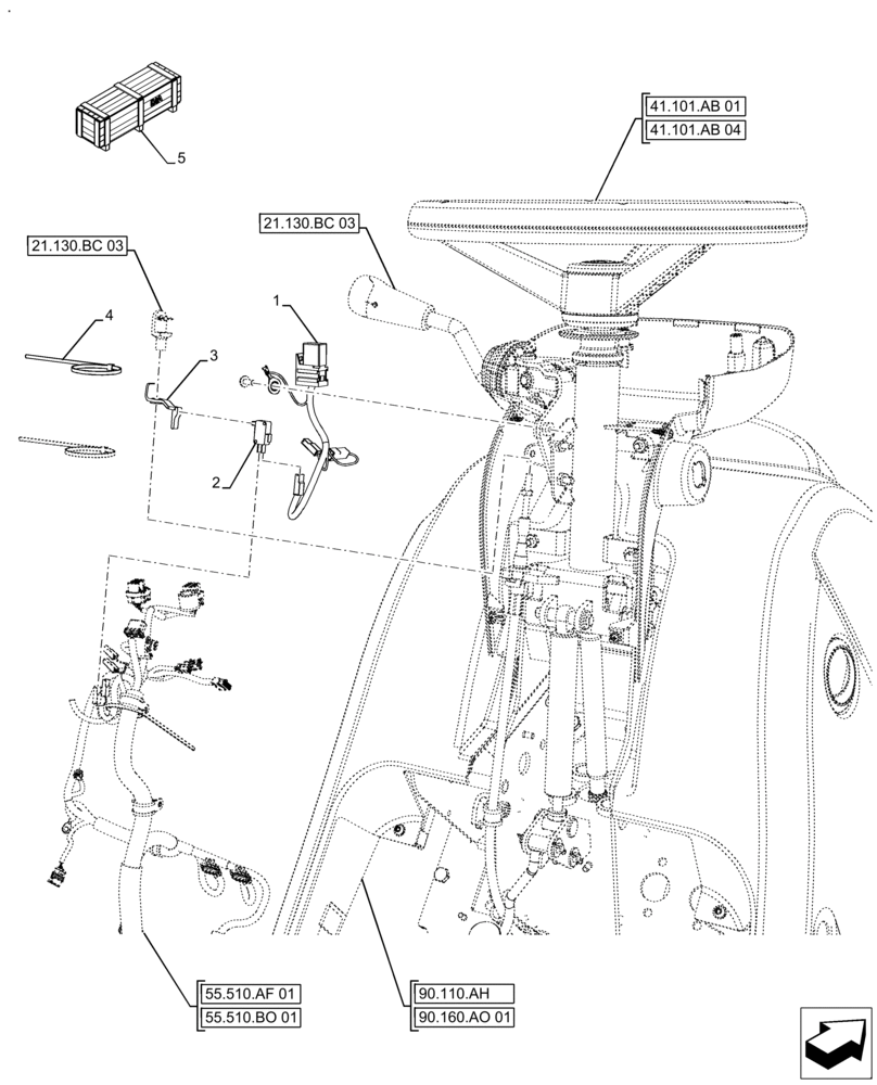 Схема запчастей Case IH FARMALL 110A - (88.100.55[02]) - DIA KIT, BACKUP ALARM, JUMPER (88) - ACCESSORIES