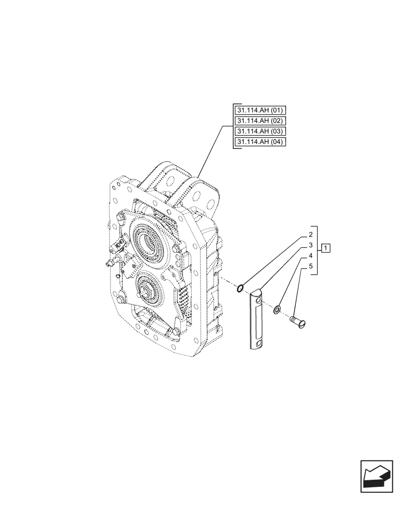 Схема запчастей Case IH PUMA 200 CVT - (31.114.AH[06]) - VAR - 338178, 338181, 338182, 338183, 338184, 391141, 391145, 758025, 758028, 758029, 758031, 758032 - PTO, 2-SPEED (540/1000, 540E/1000, 1000/1000E), HOUSING, LEVEL, OIL (31) - IMPLEMENT POWER TAKE