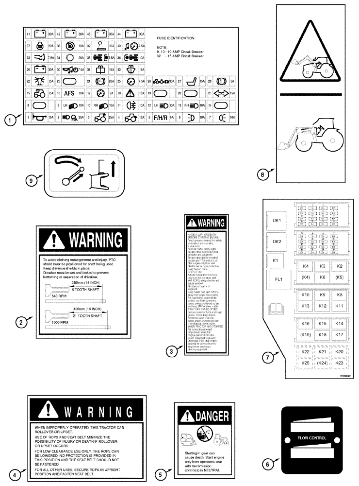 Схема запчастей Case IH MX135 - (09-90) - DECALS (09) - CHASSIS/ATTACHMENTS