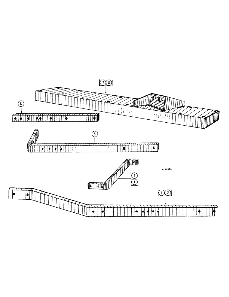 Схема запчастей Case IH MTA - (18) - MAIN FRAME, MTA THREE BOTTOM, 14 AND 16 INCH 