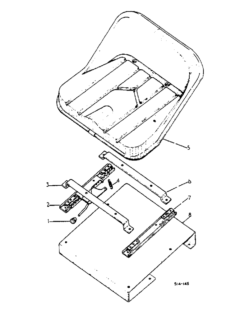 Схема запчастей Case IH 574 - (13-011) - BOSTROM SEAT (05) - SUPERSTRUCTURE