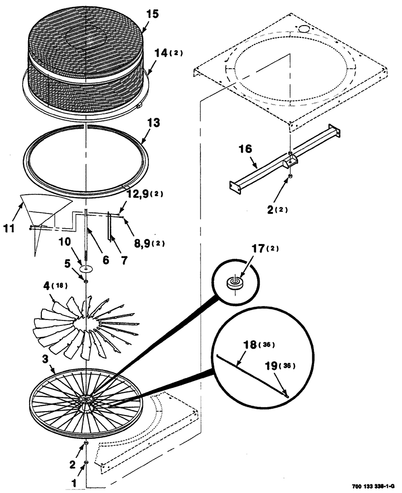 Схема запчастей Case IH 8860 - (07-64) - ROTARY SCREEN ASSEMBLY (10) - ENGINE