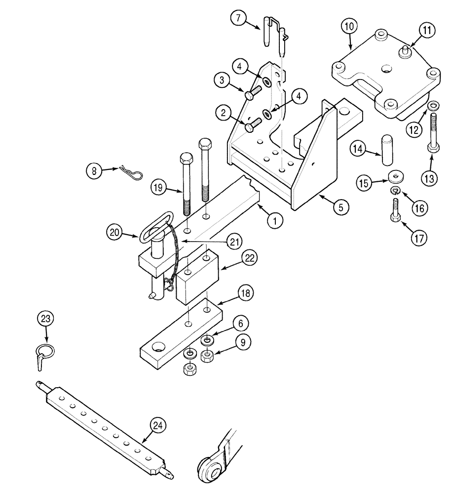 Схема запчастей Case IH CX80 - (09-68) - DRAWBARS (09) - CHASSIS/ATTACHMENTS