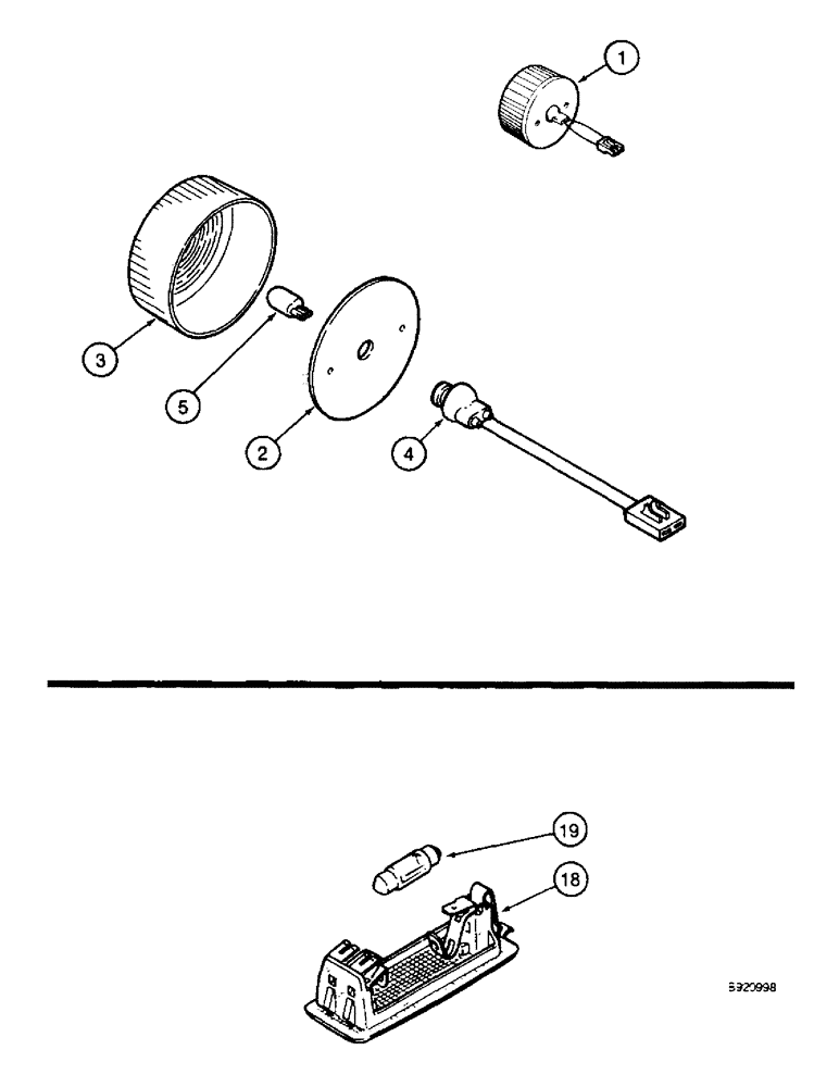 Схема запчастей Case IH 1800 - (4-34) - LAMPS (06) - ELECTRICAL SYSTEMS