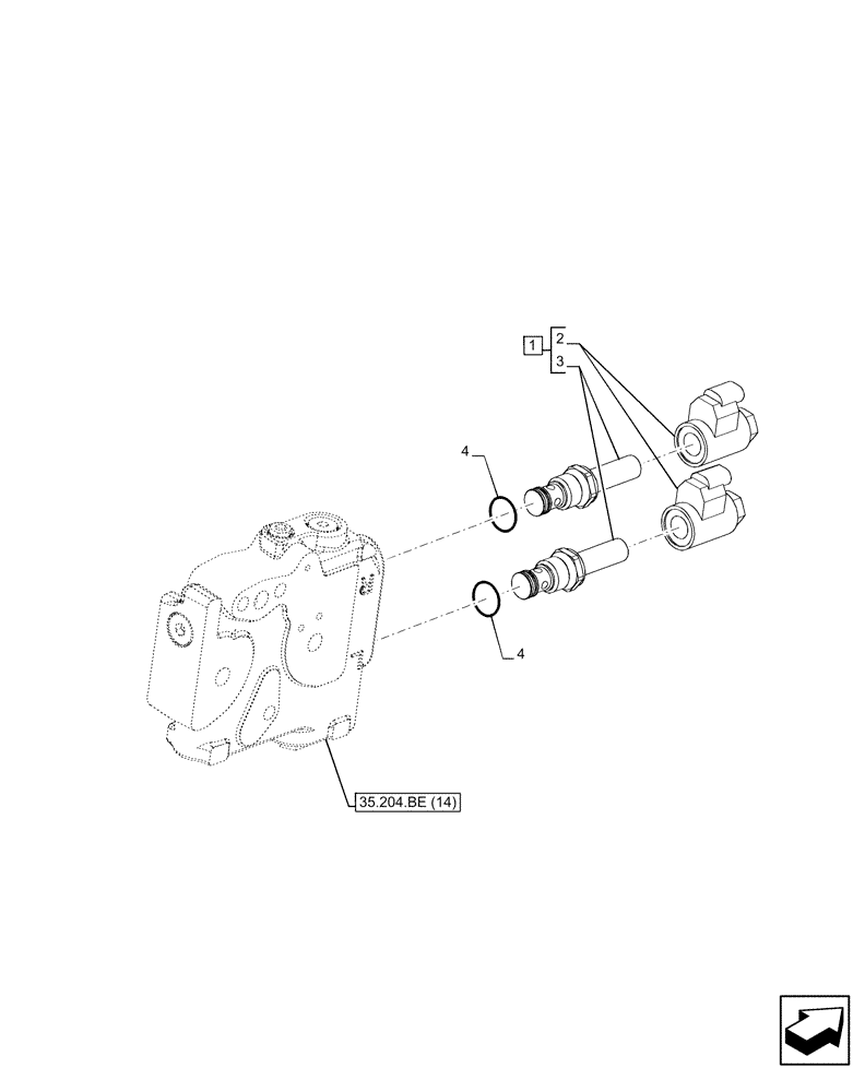 Схема запчастей Case IH PUMA 200 CVT - (55.035.AJ[02]) - VAR - 391165, 758059, 758060, 758061 - CONTROL VALVE SECTION, SOLENOID (55) - ELECTRICAL SYSTEMS