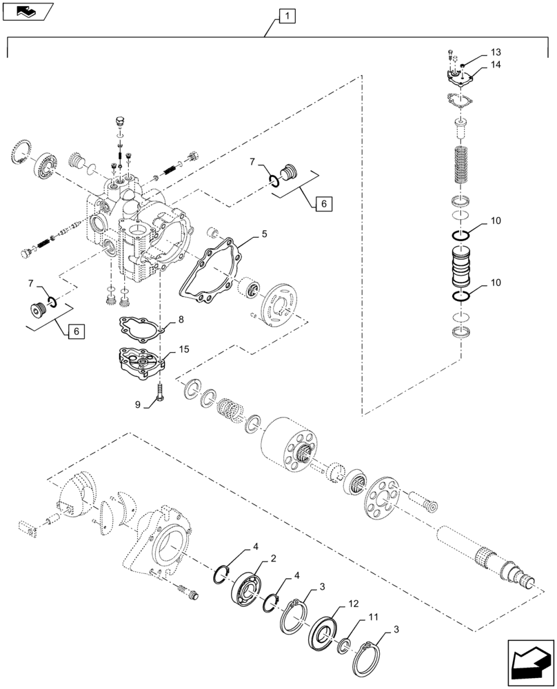 Схема запчастей Case IH PATRIOT 2250 - (29.218.AH[03]) - WHEEL MOTORS (29) - HYDROSTATIC DRIVE