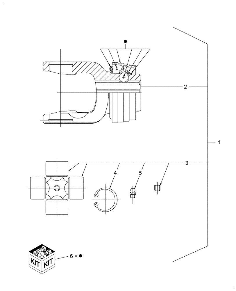 Схема запчастей Case IH 2212 - (18.05) - KIT, AF CONVERSION, PTO PARTS (88) - ACCESSORIES