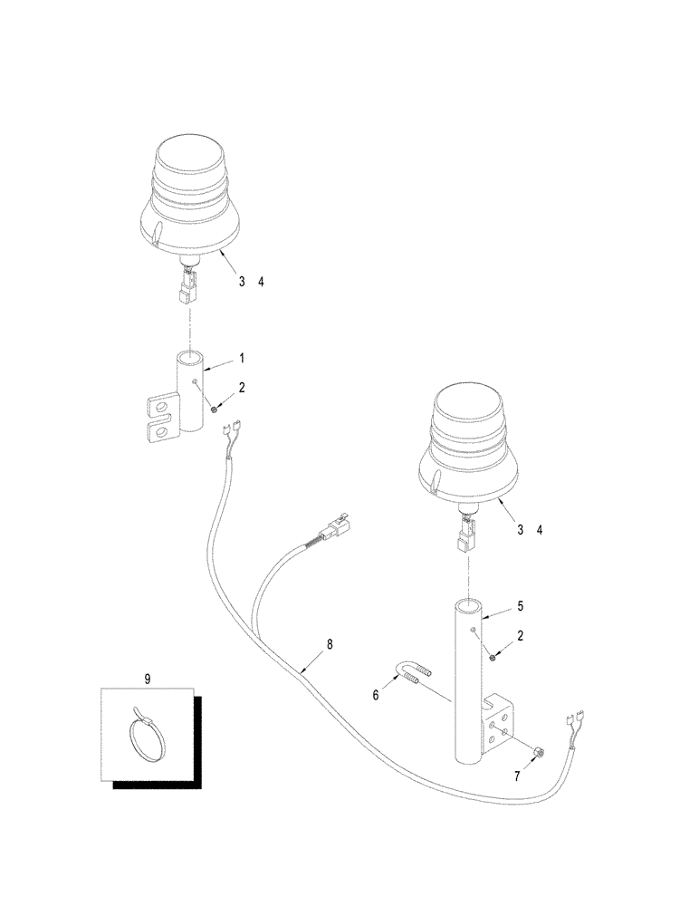 Схема запчастей Case IH STX275 - (04-11) - LAMP - STROBE (04) - ELECTRICAL SYSTEMS