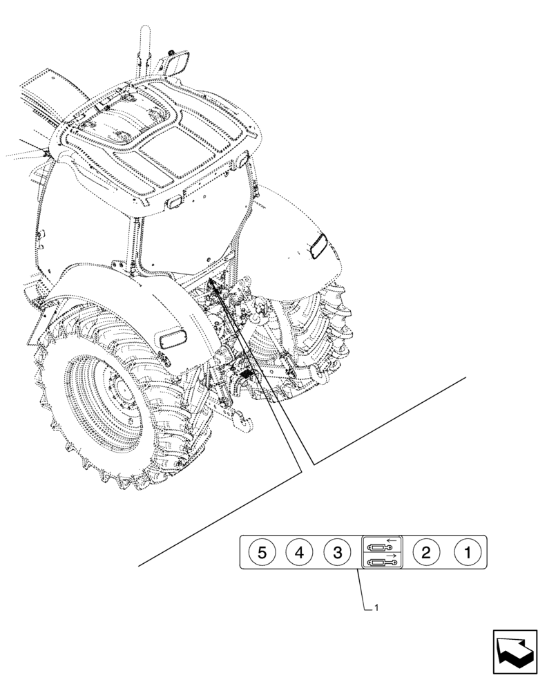 Схема запчастей Case IH PUMA 185 CVT - (90.108.AA[20]) - VAR - 758061 - DECAL, 5 REMOTE CONTROL VALVES (90) - PLATFORM, CAB, BODYWORK AND DECALS