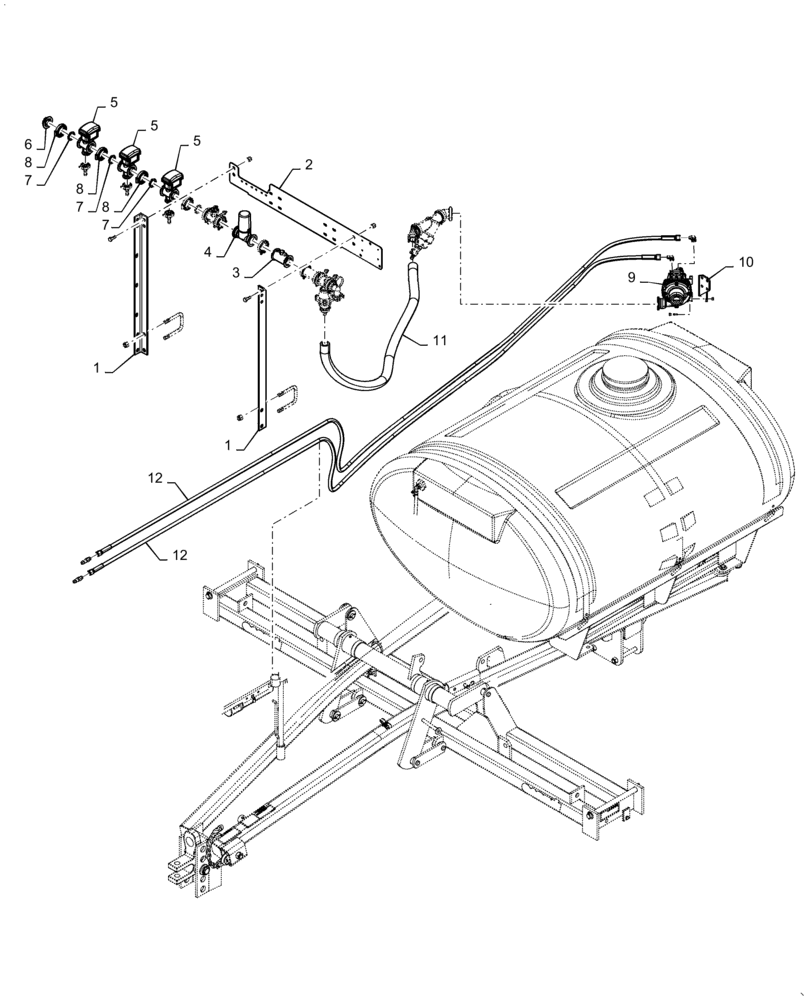 Схема запчастей Case IH NPX2800 - (63.100.AA[13]) - 3 SECTION CONTROL (63) - CHEMICAL APPLICATORS