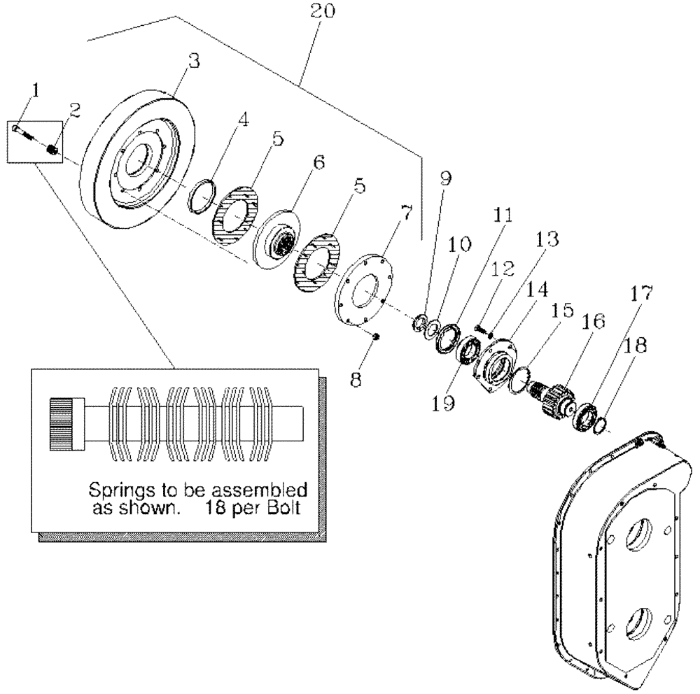 Схема запчастей Case IH 7700 - (A06[02]) - CHOPPER FLYWHEEL and GEARBOX Mainframe & Functioning Components