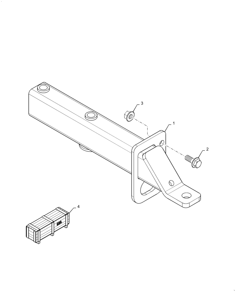 Схема запчастей Case IH 5140 - (37.100.AA[01]) - BALL MOUNT DRAWBAR (37) - HITCHES, DRAWBARS & IMPLEMENT COUPLINGS