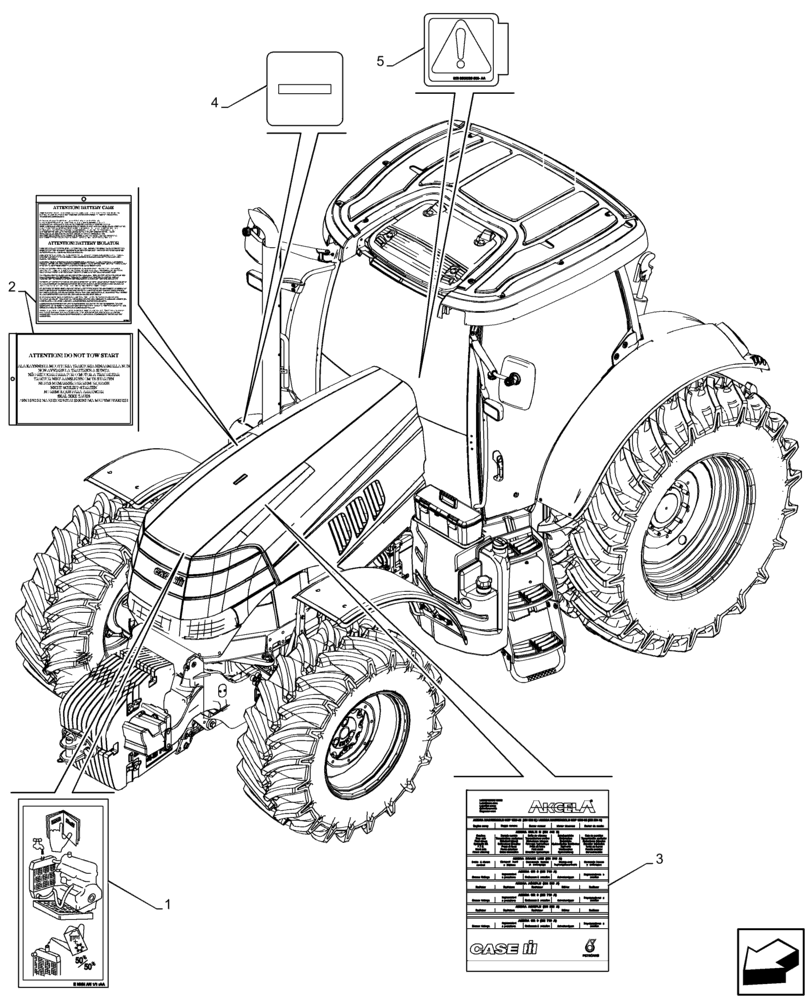 Схема запчастей Case IH PUMA 220 - (90.108.AA[18]) - DECAL, CONTROLS (NA) (90) - PLATFORM, CAB, BODYWORK AND DECALS