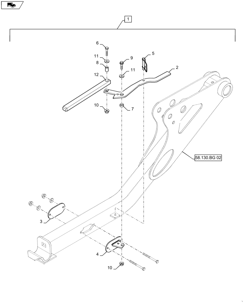 Схема запчастей Case IH WD1504 - (88.100.58[09]) - DIA KIT, HEADER QUICK LATCH (88) - ACCESSORIES