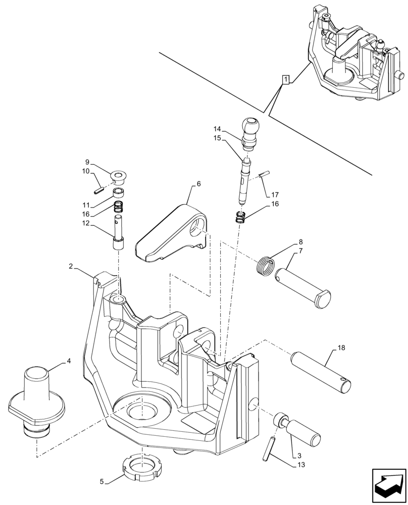 Схема запчастей Case IH PUMA 150 CVT - (37.100.AF[06]) - VAR - 758655, 758656, 758861, 758862 - TRAILER HITCH (37) - HITCHES, DRAWBARS & IMPLEMENT COUPLINGS