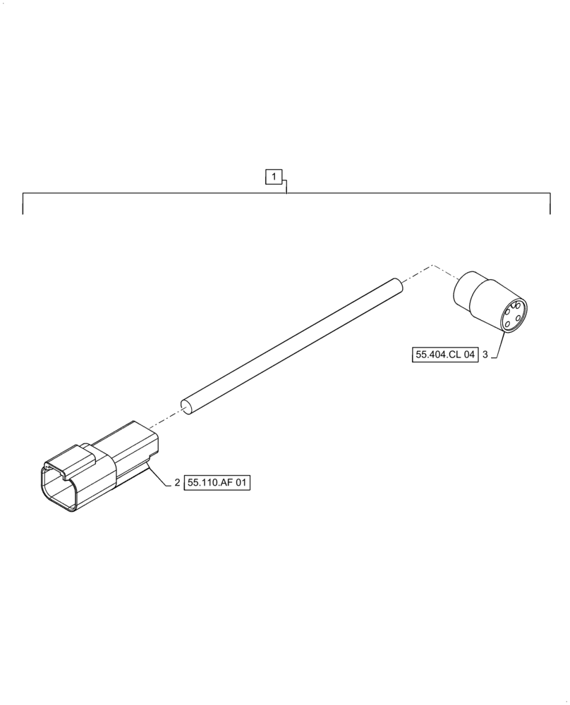 Схема запчастей Case IH 586H - (55.100.DP[09]) - TURN SIGNAL, WIRE HARNESS, JUMPER (55) - ELECTRICAL SYSTEMS