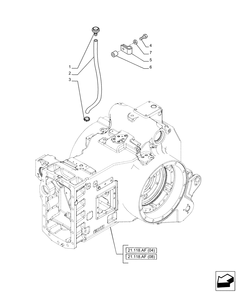 Схема запчастей Case IH PUMA 185 CVT - (27.100.AI[01]) - VAR - 337426, 337427, 337428, 337429, 337430, 337431, 337432, 337433, 391137, 391138, 758017, 758018, 758019, 758020, 758021, 758022, 759052, 759053 - REAR AXLE, HOUSING, BREATHER (27) - REAR AXLE S